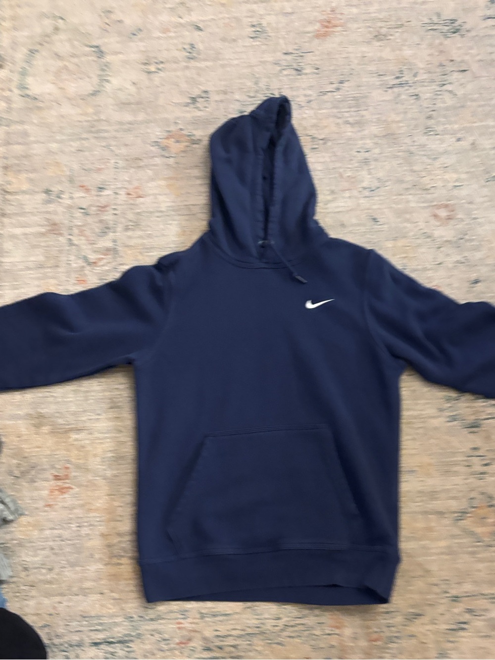 Nike Kids Navy Hoodie with White Swoosh